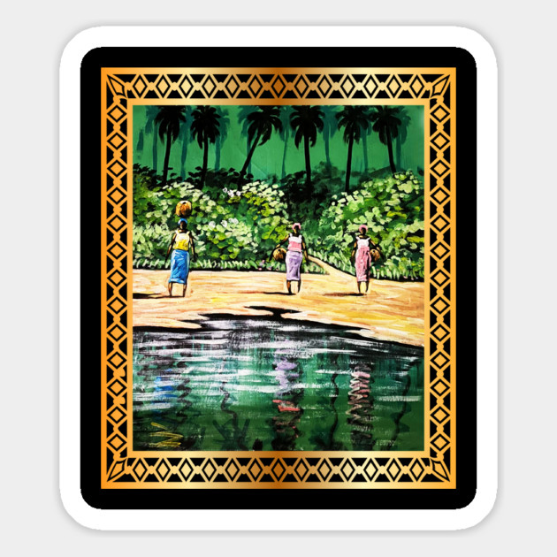 African Artwork, Forest Design Magnet by logiamerch