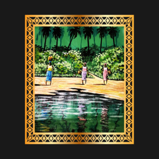 African Artwork, Forest Design T-Shirt