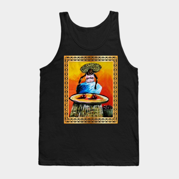 African Woman selling fruits Tank Top by logiamerch