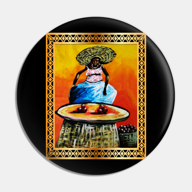 African Woman selling fruits Pin by logiamerch