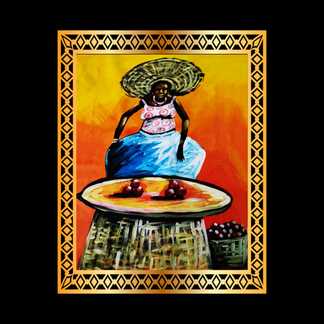 African Woman selling fruits by logiamerch