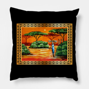 African Artwork, African Women Pillow