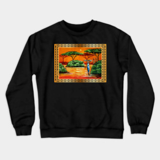 African Artwork, African Women Crewneck Sweatshirt
