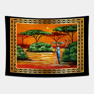 African Artwork, African Women Tapestry