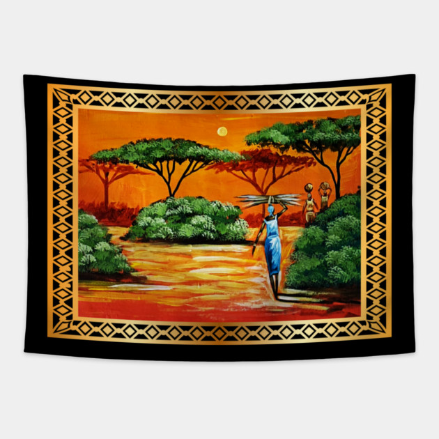 African Artwork, African Women Tapestry by logiamerch