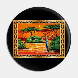 African Artwork, African Women Pin