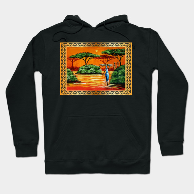 African Artwork, African Women Hoodie by logiamerch