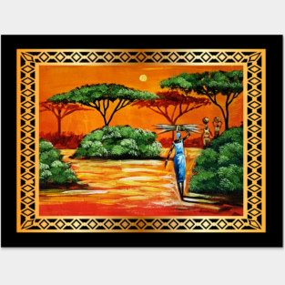 African Artwork, African Women Posters and Art