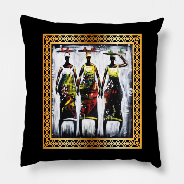 African Women, African artwork, Black History Pillow by logiamerch