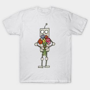 Cutebots Bouquet of Flowers T-Shirt