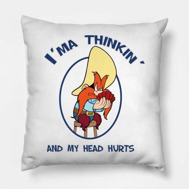 I'ma Thinkin... Pillow by JoTheZette