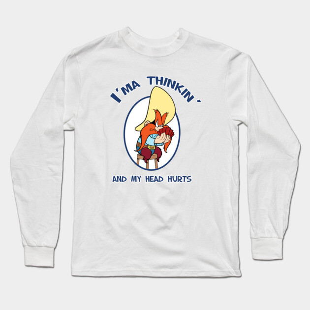 I'ma Thinkin... Long Sleeve T-Shirt by JoTheZette