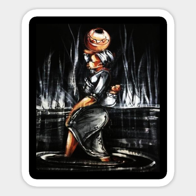 African Woman Carrying Child, African Black History Art Magnet by logiamerch