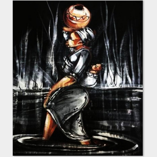 African Woman Carrying Child, African Black History Art Wall Art by logiamerch
