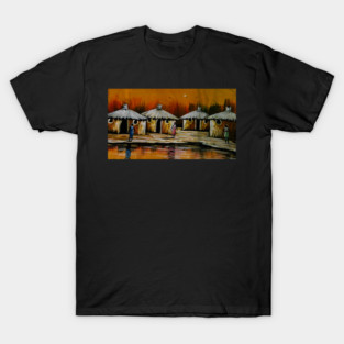 African Village, African People Artwork, Black History T-Shirt