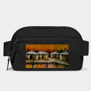 African Village, African People Artwork, Black History Bag