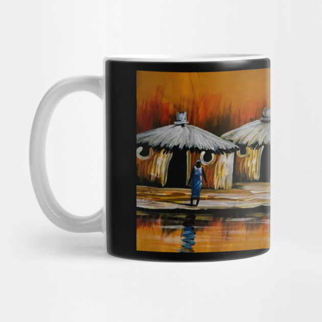 African Village, African People Artwork, Black History by logiamerch