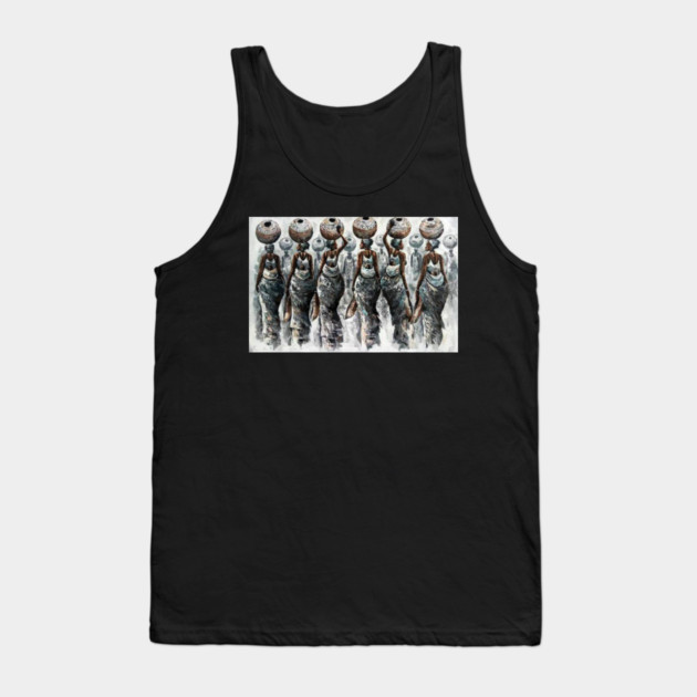 African Women Carrying Pots, Black History Art Tank Top by logiamerch