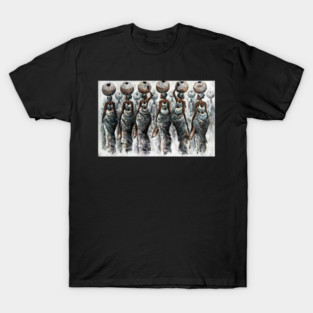 African Women Carrying Pots, Black History Art T-Shirt