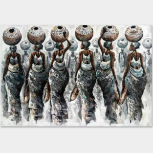 African Women Carrying Pots, Black History Art Posters and Art