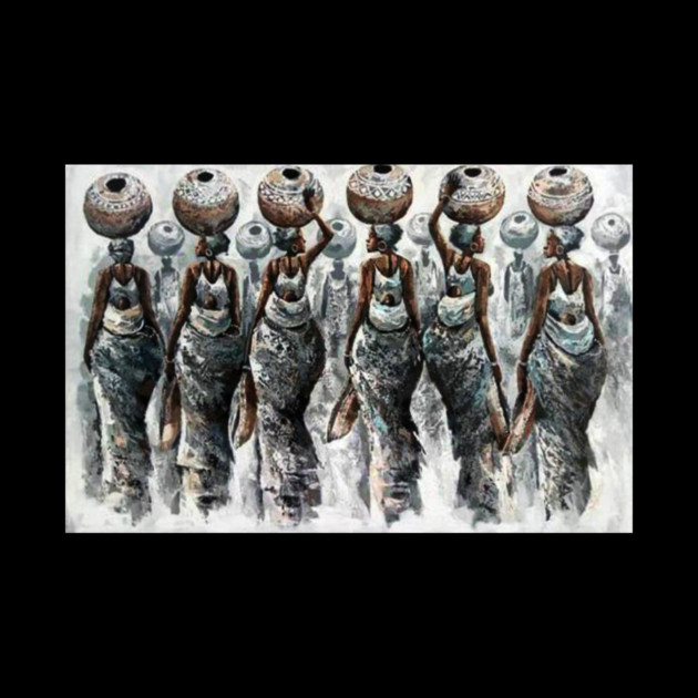 African Women Carrying Pots, Black History Art by logiamerch