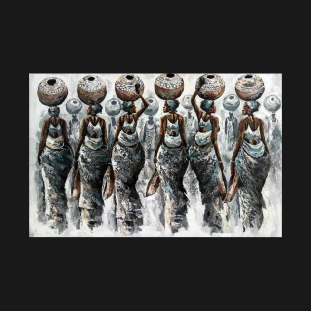 African Women Carrying Pots, Black History Art by logiamerch