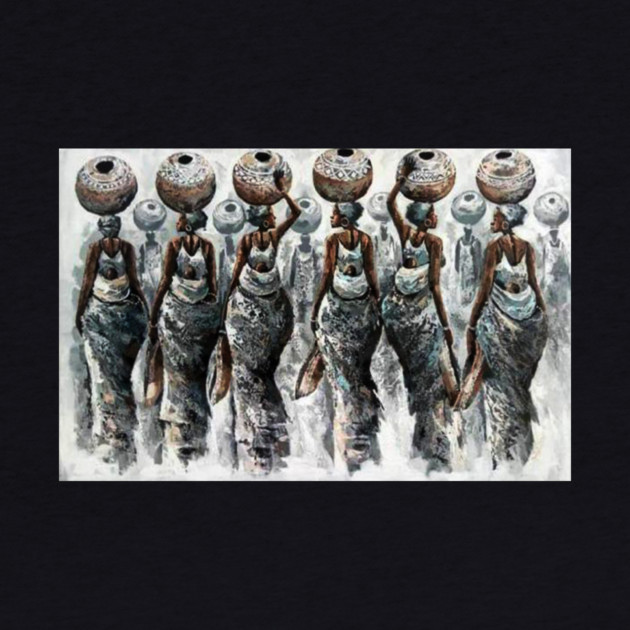 African Women Carrying Pots, Black History Art by logiamerch