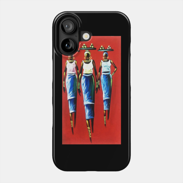 African Woman Carrying Fruits, Black History Phone Case by logiamerch