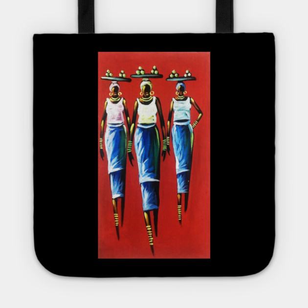 African Woman Carrying Fruits, Black History Tote by logiamerch