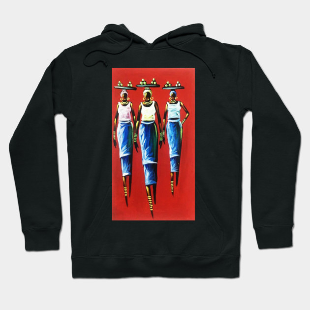 African Woman Carrying Fruits, Black History Hoodie by logiamerch