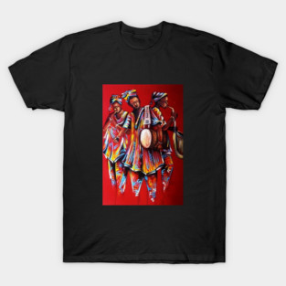 African People playing Instruments, Black History Art T-Shirt