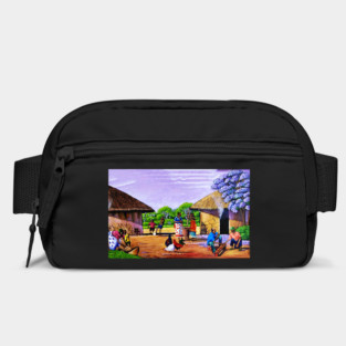 African Village Artwork, African People, Black History Bag
