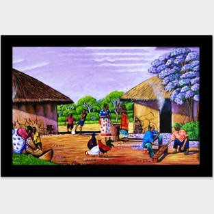 African Village Artwork, African People, Black History Posters and Art