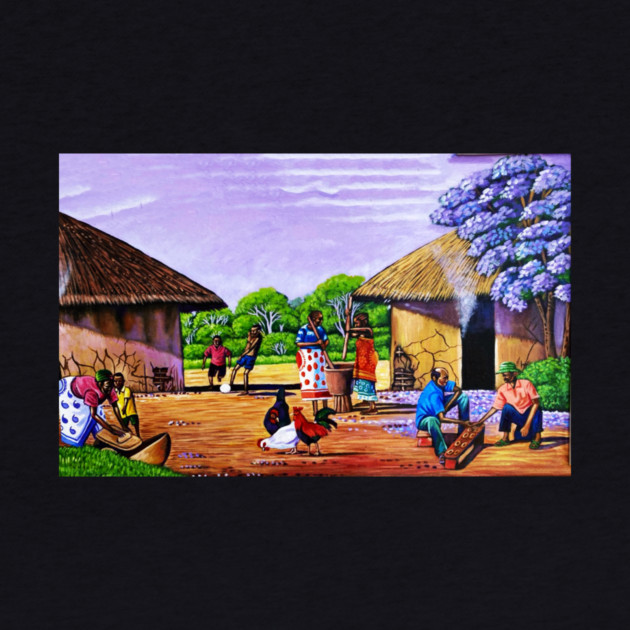 African Village Artwork, African People, Black History by logiamerch