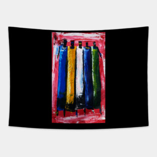 African People, African Colorful Artwork Tapestry