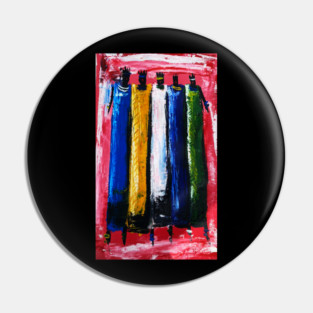 African People, African Colorful Artwork Pin