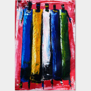 African People, African Colorful Artwork Posters and Art