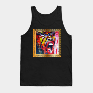 African Artwork, African Woman Screaming Tank Top