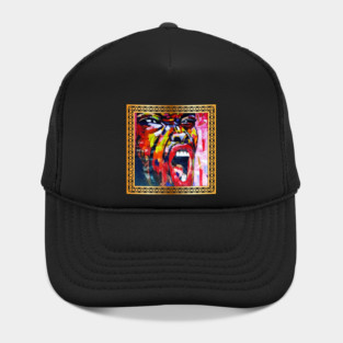 African Artwork, African Woman Screaming Hat