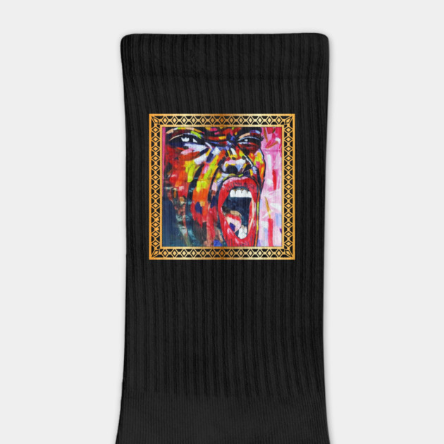 African Artwork, African Woman Screaming by logiamerch