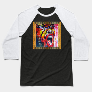 African Artwork, African Woman Screaming Baseball T-Shirt
