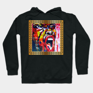African Artwork, African Woman Screaming Hoodie