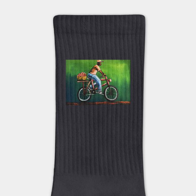 African Man riding Bicycle, African Artwork by logiamerch