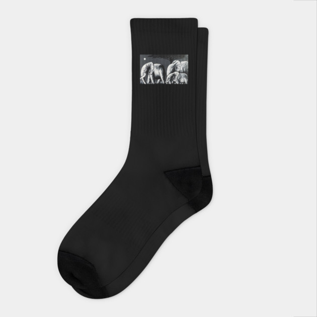 African Elephant Family, Animal Socks by logiamerch