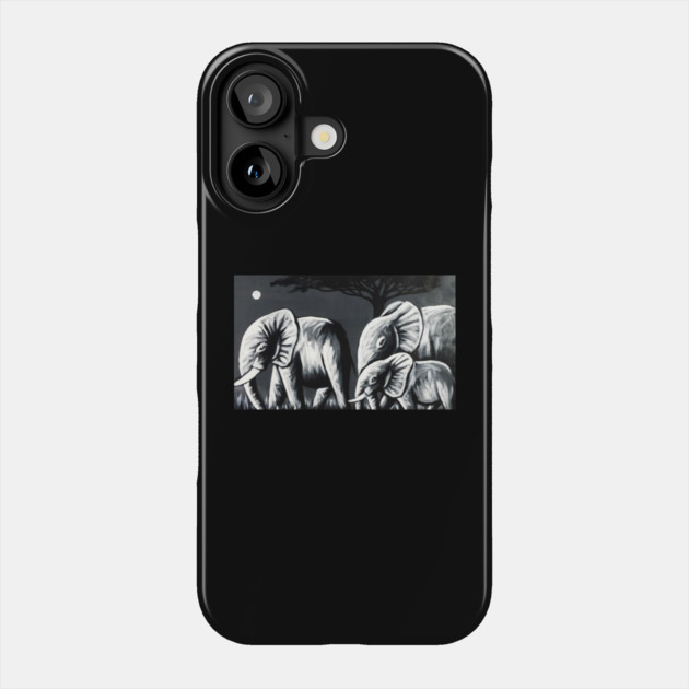 African Elephant Family, Animal Phone Case by logiamerch
