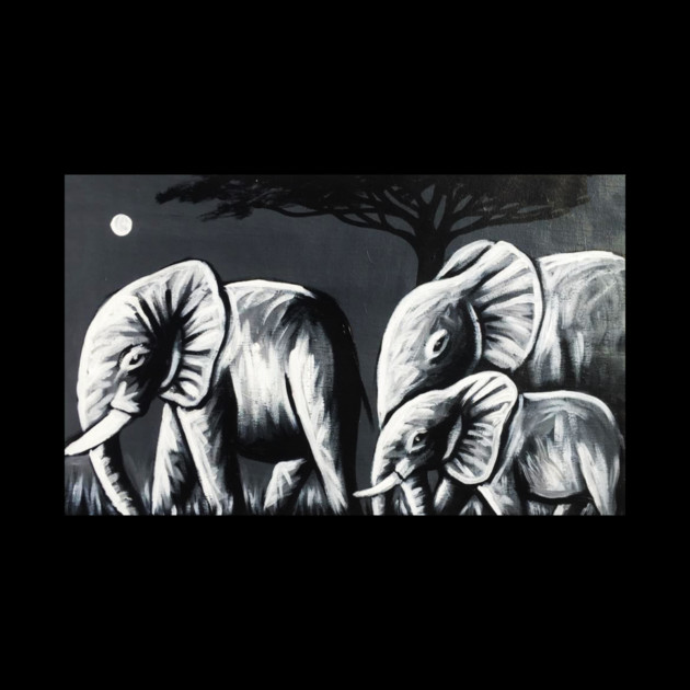 African Elephant Family, Animal by logiamerch