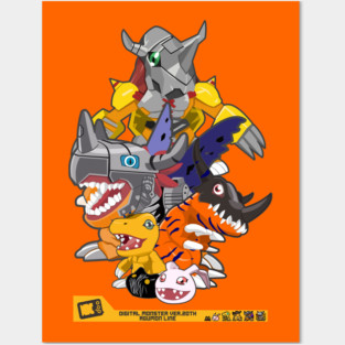 digimon agumon evolution line Posters and Art