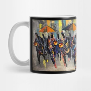 African Artwork, African People, Music and Dancing Mug