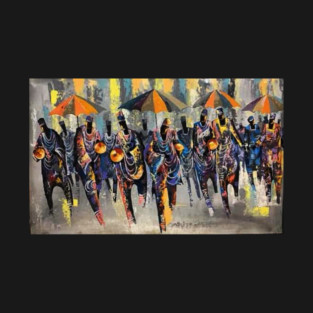 African Artwork, African People, Music and Dancing T-Shirt