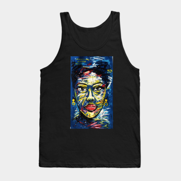 Colorful African Art, Black History, African Woman Tank Top by logiamerch